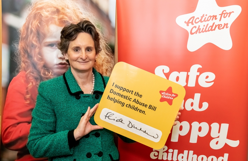 Flick at an Action for Children event in support of the Domestic Abuse Bill